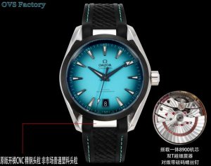 Ovs Factoty 绿松石风再升级！欧米茄海马Aqua Terra新作，腕表潮流新选择，海马150渐变“绿松石”色表盘，中央明亮，边缘较暗，不同于普通单色表