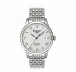 天梭力洛克系列T41.1.483.33男士腕表，自动机械，表径39Mm，白盘罗马刻度，柳叶指针，日期显示，二手单表，极品成色，热门经典款，专柜价5790，现好价