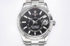 劳力士Rolex Sky-Dweller 天行者！精彩细节： 表壳 尺寸42毫米，沉稳可靠、雍容大度！ 表圈采用劳力士Ring Command三角坑纹，旋转外圈