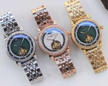 金白同价：皮 ，钢 品牌：百达翡丽-Patek Philippe 类型：男士腕表 壳套：顶级版316精钢L 表带：进口小牛皮表带 机芯：全自动进口机械机芯 镜面 - 点击图像关闭