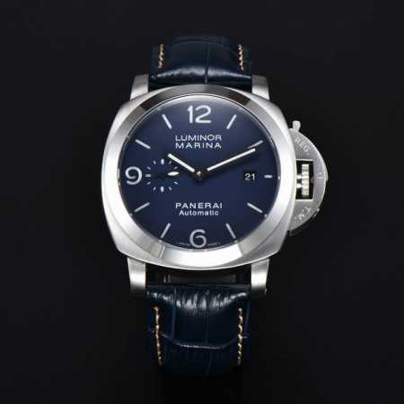 沛纳海--Panerai 类型：男士顶级腕表 机芯：有全自动上海机械机芯和P9000机可挑选 表壳：316L精钢表壳 镜面：矿物强化防摔玻璃 皮带：真牛皮表带 - 点击图像关闭