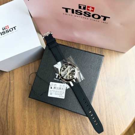 新款！新款！新款！天梭海星1000系列石英腕表，T120.210.21.051 黑搪瓷面金钉，字面钉和针夜光使用瑞士超强夜光，非市面普通夜光效果。圈口搭配黑玻璃 - 点击图像关闭