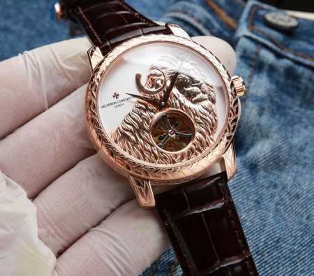 白 . 金 . 钢带20. 江诗丹顿-Vacheron Constanti阁楼工匠独一无二版 森林狮子王 生猛袭来 ！再创火爆奇迹！全新陀飞轮运转一目了然 机械 - 点击图像关闭