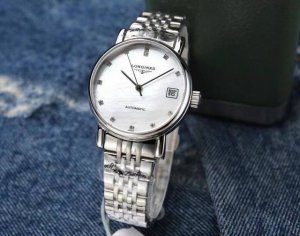 金+20钻+20浪琴-Longines 博雅系列丶全新改版 官网原版复刻丶天然珍珠贝母女士机械 搭载西铁城8215全自动机械 100%新机 走时精准丶稳定丶零返