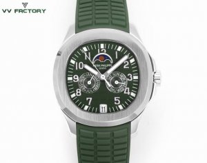 Vv Factory 2025最新款 百达翡丽Aquanaut系列推出首款新增便捷实用的复杂功能腕表 5261-001 笑脸雷王 1 原装对版氟橡胶带开模，舒适