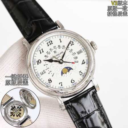 Tw 出品 白壳 金壳 雕花壳50 Tw Factory 百达翡丽 Pp 古典系列mk1 高端大气上档次，一键折叠，原版一致，高品质产品，号称，腕表之王！限量版 - 点击图像关闭