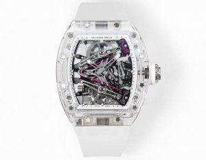 水晶』Richard Mille 理查米尔 推出 Rm 38-02 水晶 粉色主题镂空陀飞轮腕表 风格醒目的新作 Rm 38-02 Tourbillon Bub