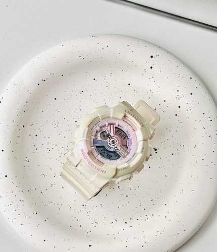 梦中情表卡西欧独角兽马卡龙 无法表达入手了这只表有多开心，真的很喜欢这种白粉配色，清新又高颜值的氛围感 听说德武有上新，直接去搜型号Ba-110Fh-7Apr就