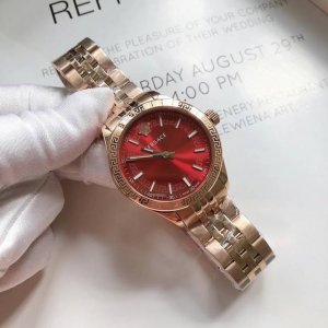 金+24新款 范思哲 Versace Hellenyium Lady系列，表径36Mm，盘面与表盘饰有希腊回纹，表盘与调时巴头雕刻立体新版美杜莎头像，超强夜光立