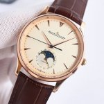 白 金 Wf 积家 Jl 月相大师系列 正装男表Q1368420.Pb1 表壳直径39Mm，厚度9.9Mm 数控精雕3D立体月相盘，完美还原原装！搭载Cal.9