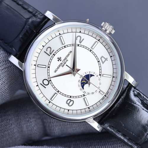 白 金 江诗丹顿 Vacheron Constantin 传袭系列男士腕表！全新复杂日月星辰多功能腕表，超强夜光。搭载原装进口2824-2自动上链机械机芯，汇集