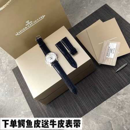 最新版本 ！款4积家月相大师系列，鳄鱼皮送牛皮表。修正现市面任何版本的所有不足之处。机芯细节，升级专柜对版自动陀导向齿轮自司性能更加，同步专柜klf避震器，更加 - 点击图像关闭