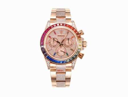 Ms Factory 飞越彩虹之巅---劳力士彩虹圈迪通拿 铂金眼 Cal.7750机械计时， “二代彩虹迪通拿”表壳、表带采用316L精钢材质打磨，每个壳套全 - 点击图像关闭