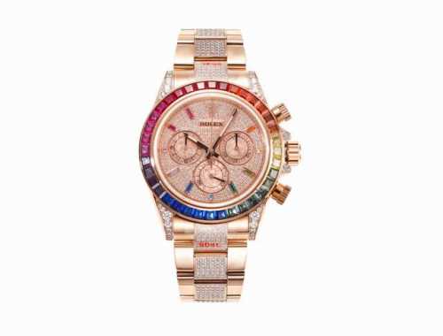 Ms Factory 飞越彩虹之巅---劳力士彩虹圈迪通拿 铂金眼 Cal.7750机械计时， “二代彩虹迪通拿”表壳、表带采用316L精钢材质打磨，每个壳套全