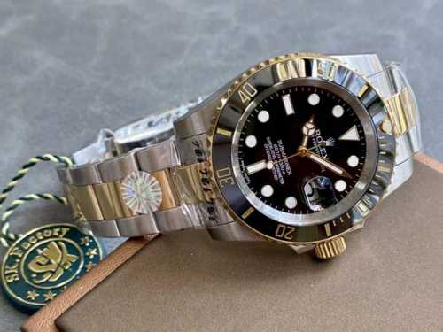 Sk Factory 劳力士rolex 间金黑水鬼sub潜航者 直径 40Mm 机芯 搭载全自动机械机芯 圈口 陶瓷圈口 镜面 防刮蓝宝石玻璃镜面 材质 进口3