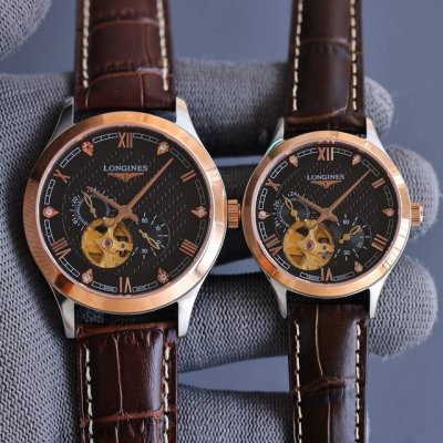 皮带 钢带 金白同价 品牌:浪琴 二针半新品，商务休闲 奢华大气类型：精致男士腕表 新品 表带：真牛皮表带 舒适 361精钢表带 耐用 机芯:进口82S7西铁城