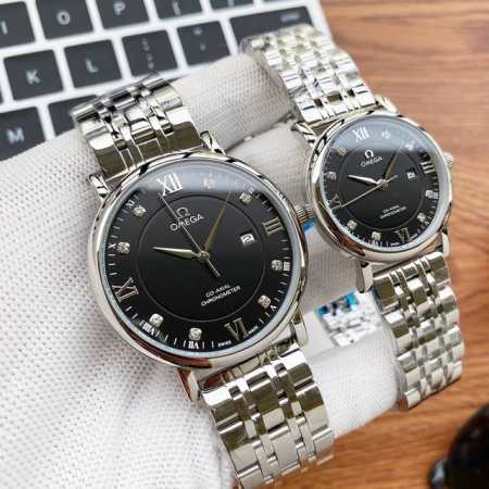 白皮 玫 钢带加20陶瓷再加20 实物拍摄 品牌： 欧米茄-Omega 类型：情侣对表 表壳：316精钢 做工优质 表带：进口小牛皮 316精钢 两种可选 机芯 - 点击图像关闭