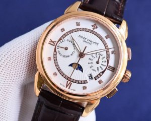 简约而不简单 :白 金枚 Pp最新款式 百达翡丽patek Philippe 搭配进口9100多功能机芯 零返修 功能 24小时,星期 星辰 月份 进口316精