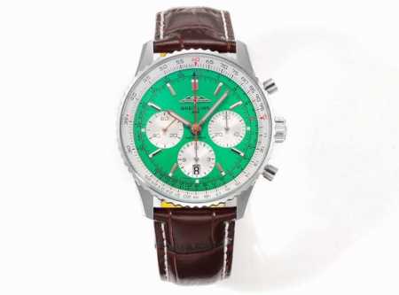 Bls出品：百年灵全新航空计时腕表 Navitimer 问世70周年，百年灵以大胆色彩焕新演绎经典腕表。尺寸43Mm，迭代款无疑是地道的航空计时腕表，带有环形飞 - 点击图像关闭