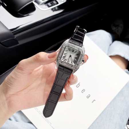 卡地亚、新款山度士、表盘33Mm*33Mm～ - 点击图像关闭