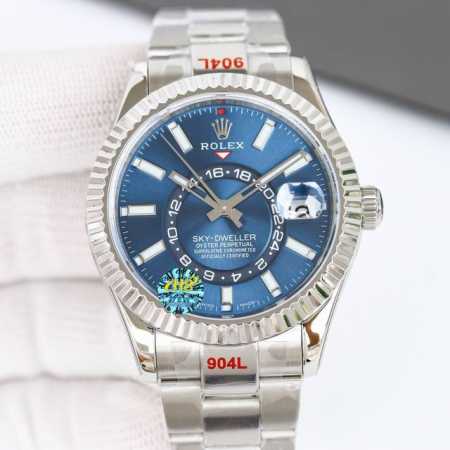 白壳 ，金壳 H8劳力士纵航者系列Rolex Sky-Dweller 天行者！ 表壳 尺寸42Mm，沉稳可靠、雍容大度！表圈采用劳力士Ring Command三 - 点击图像关闭