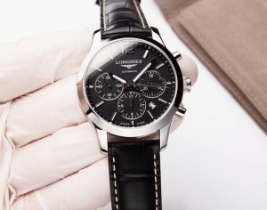 白 . 金20. 2024推荐 浪琴-Lingines 康铂系列制表大师机械手表 新款蓝色经典 多功能4813机芯 经典多功能款式 经典指针 蓝宝石鱼眼水晶镜面