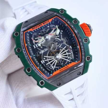 顶级复刻 Richard Mille 理查米尔 Rm21-01系列 Rm8 搭载全自动进口机械机芯 尺寸40X50X16Mm 碳纤维材质打造的表圈和表柱作为架构 - 点击图像关闭