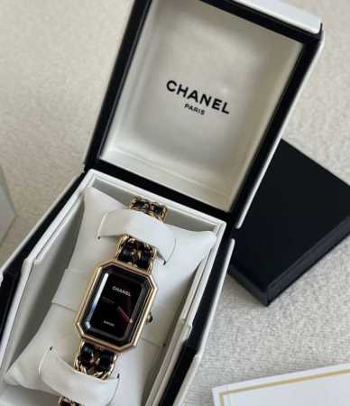 Chanel香奈儿 Chanel Premiere 腕表 石英机芯 精钢皮革表带 26Mm 黑色表盘 女表 时尚潮流 - 点击图像关闭