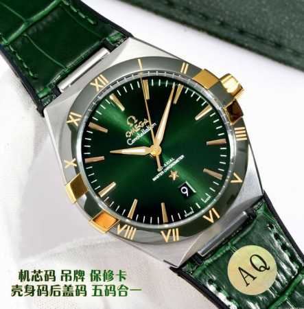 统一价： 欧米茄 Omega 星座腕表第五代 星座陶瓷圈系列！全新原装尺寸41Mm腕表！升级正6位黑摆轮机芯 五码合一 1圈口升级，原装一致抛光进口陶瓷表圈,刻 - 点击图像关闭