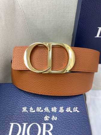 特 Dior迪奧全力打造精緻優雅心備佳品，五金採用精湛的處理工藝，進口貴族牛皮 適用百搭寬度4.0Cm - 点击图像关闭