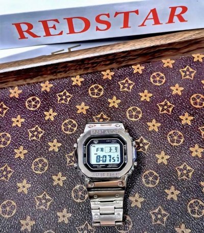 卡西欧经典百搭小方块手表 学生多功能夜光防水男士腕表 电子机芯 精钢表带 男表 黑色表盘