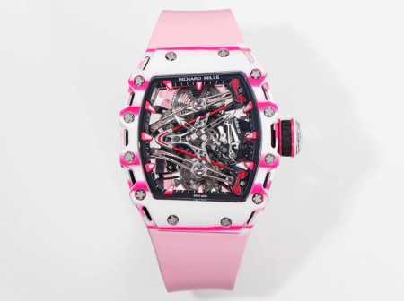 新表』Richard Mille 理查米尔推出 Rm 38-02 Tourbillon Bubba Watson 粉色主题镂空陀飞轮腕表：高尔夫球灵感 风格醒目 - 点击图像关闭