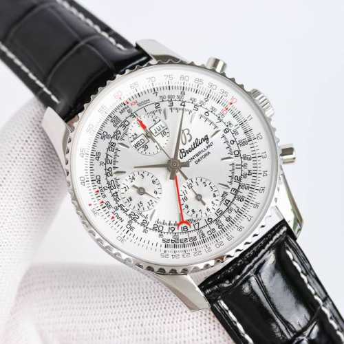 百年灵 Breitling，蒙柏朗计时系列A21033012重磅来袭！ Rw4 1这款复杂多功能计时腕表，有日历，月份，星期，24小时显示，计时功能等，盘面凌厉