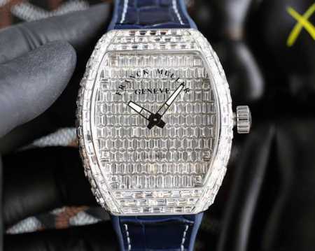 Abf 法兰克 穆勒 Franck Muller V45 Sc Dt系列54*42*15Mm 进口石英机芯 蓝光镀膜玻璃 牛皮表带底部橡胶 折叠扣 糅合运动设计 - 点击图像关闭