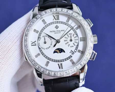 多功能 : 白 ，玫 2024款 百达翡丽复杂功能计时系列上市 Patek Philippe 贵族的艺术品！搭配进口9100多功能机芯 0返修 功能 24小时, - 点击图像关闭