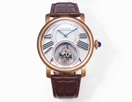V2版 卡地亚 Cartier Ap10 1.陀飞轮颜色电镀白色，对版原装 2.客套比一代薄约1Mm 卡地亚双重神秘悬浮陀飞轮 卡地亚制表大师采用一枚经防眩处理 - 点击图像关闭