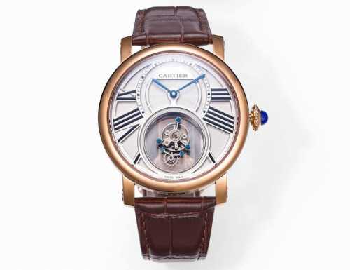 V2版 卡地亚 Cartier Ap10 1.陀飞轮颜色电镀白色，对版原装 2.客套比一代薄约1Mm 卡地亚双重神秘悬浮陀飞轮 卡地亚制表大师采用一枚经防眩处理