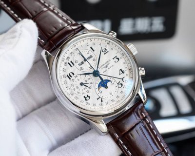 金 台湾厂出品 最新力作 浪琴名匠优雅系列42Mm 大鹰月相 男表，官方型号L2.773.4.78.3 具体型号看颜色搭配 ，原装分解开模生产，全线按工序组装质