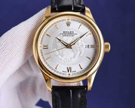 白壳 金壳 店家爆款主推 劳力士 Rolex 招财貔貅 升级版本 男士腕表 采用独特的表盘设计 搭配招财貔貅的3D立体感，整体效果更显高档奢华的劳力士， 初识劳 - 点击图像关闭