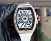 法兰克 穆勒 Franck Muller V45 Sc Dt系列54*42*15Mm 全自动机械机芯 蓝光镀膜玻璃 牛皮表带底部橡胶 折叠扣 糅合运动设计风格