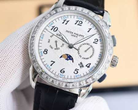 白 -金 新款 百达翡丽pp 复杂功能计时系列r71 上市 Patek Philippe 贵族的艺术品！ 升级版改进：壳身比旧版本更薄、玻璃升级耐磨抗摔、比旧版 - 点击图像关闭
