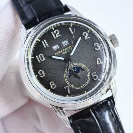 Tw出品 重金打造经典时计 Pp 百达翡丽 5320G-001 Gv1 超级复杂功能时计直径40毫米一体冲压成型的双层式精钢表壳，致敬了经典的设计语言奶油色的表 - 点击图像关闭