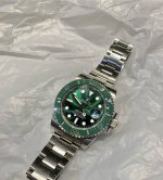 Rolex劳力士自动机械机芯 300米防水 男女同款 瑞表 40Mm 绿色表盘 精钢表壳 精钢表带