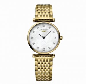 浪琴全黄金嘉岚系列女表 24毫米表盘 天然珍珠贝母盘面 Vs天然真钻石刻度 蓝宝石镜面 搭载浪琴L209瑞士原装石英机芯 底盖八位钢印身份证号49611044清 浪琴全黄金嘉岚系列女表 24毫米表盘 天然珍珠贝母盘面 Vs天然真钻石刻度 蓝宝石镜面 搭载浪琴L209瑞士原装石英机芯 底盖八位钢印身份证号49611044清