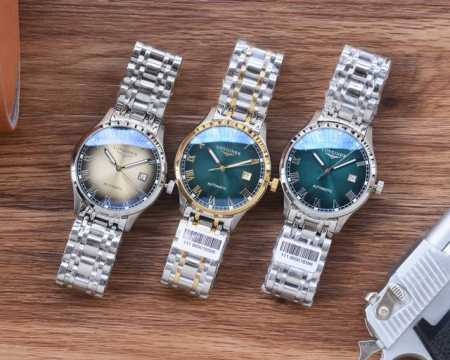金+10钢带加10 实物拍摄 品牌：浪琴-Longines 类型：男士腕表 表壳：316精钢 做工优质 表带：进口 小牛皮 顶级316精钢 两种可选 机芯：进口 - 点击图像关闭