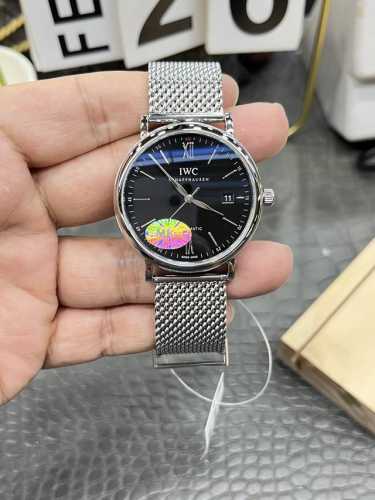 Mks万国波涛菲诺39.5Mm*9.8Mm黑面钢带款日本西铁城全自动机械