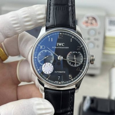 Zf 万国葡萄牙七日链系列 42Mm白壳黑面款 搭载定制版52010全动自机械 葡七 葡7