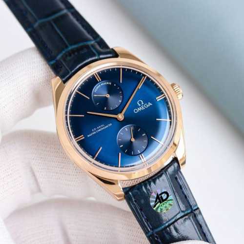 白1450 金1950重磅推出Omega 欧米茄碟飞名典系列手动机械 腕表 至臻天文台表径 40毫米，购入原版开模，历时6个月，12点位置采用动能储备功能，6点