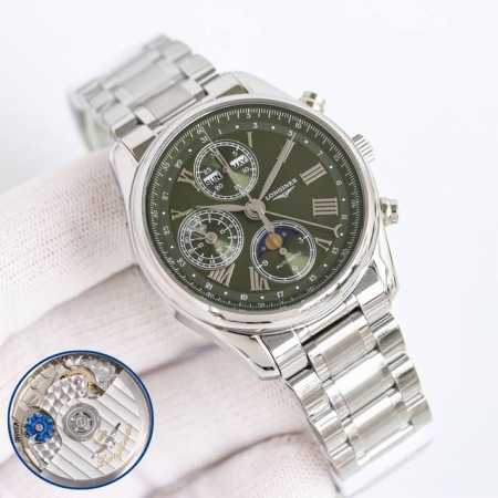 Lgs全新打造天花板 Longines 浪琴l2.773.4八针月相多功能机械 Rb2 机芯 搭载7751独家蓝钢轮全自动机械机芯改原装l2.687.5最新镂空 - 点击图像关闭