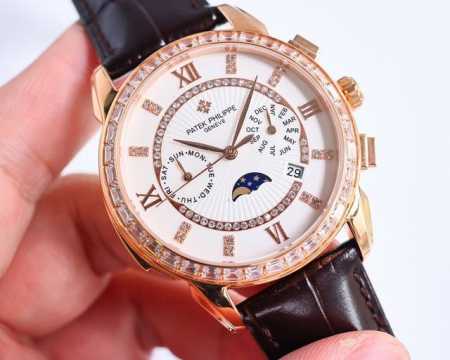 白壳 金壳 2024款 百达翡丽复杂功能计时系列上市 Patek Philippe 贵族的艺术品！搭配进口9100多功能机芯 0返修 功能 24小时,星期，星辰 - 点击图像关闭